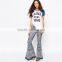 Girls fashion plus size 4xl 5xl 6xl t-shirts with leader of my squad printing