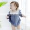 4pcs/lot Girls Rompers Cotton Long Sleeve Ruffles Toddler Clothing Baby Kids Jumpsuit Infant Clothes