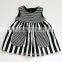 Summer Popular Baby Soft Clothes Wholesale Boutique Stripes Girl Casual Dress With Two Pocket