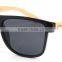 High Quality Cheap Bamboo Sunglasses PC Frame AC Smoke Lenses Sunglasses WPB1036