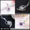 Fashion Handmade Silver Circle Necklace Mothers Birthstone Silver Necklace