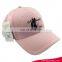 Women's outdoor polyester pink running cap with flat embroidery
