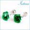 Elegant Green Flower Shirt Cufflinks