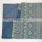Hand Block Print Kantha Quilt Ajrakh Kantha Coverlet Ajrakh Kantha Bedspred