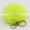 Outstanding and bright real rabbit fur bag charm/keychain