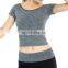 High Quality New Style Cotton Spandex Custom Fabric Womens Slim Fit Crop Top Tshirts