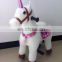 New arrival!!!HI CE cute unicorn mechanical ride on horse for kids,pony toy for children in mall