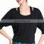 Lady yoga half sleeve shirt breathable oversized t-shirt for women