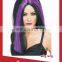 Halloween supplies party women full lace front wig dyed with purple color