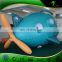 Custom Blue 6M Inflatable Lighting Blimp Indoor Air Ship Flying Decorations