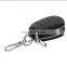Genuine Leather Key Case Holder Double Zipper Car Keychain Wallet Coin Purse (Black No Window)