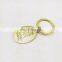 Customized gold metal keychains