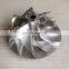 T51 70.34/93.96mm 6+6 blades  turbo billet/milling/aluminum 2618 compressor wheel for racing