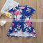 Mommy And me Colorful floral Printed Short sleeve Knee-Length Baby Dress Girls Summer Wear For Girls