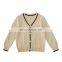 6504/Color blocking high quality spring baby girls cotton coat simple fashion casual knit cardigan sweater