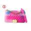 Ladies Rainbow Jelly Purse and handbags Girl Women Luxury Chain Handbag Crossbody Bag Shoulder Bags 10colors