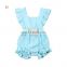 Hot Selling In stock Cute bow front soft Ruffle Cotton baby bodysuit romper 11colors stock now
