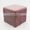 Modern velvet fabric tufted ottomans and poufs factory custom size soft ottoman stool bench