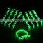 Adjustable rubber fluorescent dog and cat night walk reflect glow pet collar luminous with bell