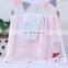 2020 top rank baby products high density 6 layers 100 cotton reactive dyeing jacquard cartoon animal baby muslin swaddle blanket