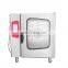 6-Trays Gas Professional Custom Electronic Digital Controller gas Industrial Combi Steam Oven