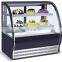 Commercial fan cooling bakery cake freezer display showcases