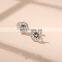 Factory Offers 925 Sterling Silver Jewelry Evil Turkish Blue cz Devil Eye Stud Earrings for Women