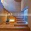 Modern Indoor Stairs America oak Wooden Straight L-shaped Staircase