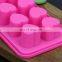New Design Heart shape 16 Cavities Silicone Pudding Jelly Chocolate Mould