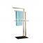 Floor Standing Household Bathroom Towel Drying Rack Stable Bottom Towel Rack Stand Glass Bottom Black Bathroom Corner Towel Rack