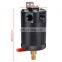 5 Oz/150ml Universal Aluminum Oil Catch Can 2-Port Petrol Tank Air-Oil Seperator Reservoir Drain Valve Breather Baffled 3/8