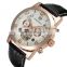 FORSINING 165 Men Fashion Self-wind Chronograph Mechanical Watches Oem Casual Leather Automatic Wristwatches