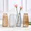 Design Wholesale Handmade Nordic Wedding Garden Home Decorative Creative Diamond Modern Clear Crystal Glass Pot Flower Vase