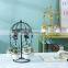 Modern Carousel Shaped Iron Stand Mini Ceramic Metal Luxury Flower Pot With Drainage Holes
