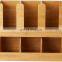 Natural Custom Bamboo Wood Disposable Paper Coffee Cup Holder Standing Rack Shelf For Coffee Shop Office Kitchen