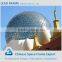 Steel frame structure roofing for glass dome