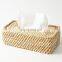 Promotional Rattan Wicker Woven tray  Blue And White Porcelain Decorative Stackable Knitting Storage Basket Bali Woven Tray