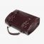 Classical vintage rivet decoration briefcase soft oil wax leather crossbody bag