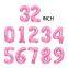 Hot Selling Globos Party Decoration Rose Gold 16 32 40 Inch Giant Foil Balloons Gradient Color Number for Birthday Party