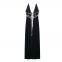 Ins European and American V-neck hanging neck backless knitted beach dress with hollow out sexy slim fit strap beach dress, long skirt for women