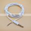 low price stereo audio cable 3.5mm plug to 4 wire end