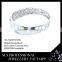 2015 May latest style wholesalers jewelry 925 silver white gold plating bracelet connected ring with colored zircon-SLS