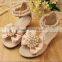 Wholesale Baby Girls Shoes Beige and Pink With Pearl Baby Girls Dress Shoes Kids Sandals