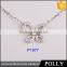 Dubai jewellry butterfly necklace girl's silver sterling necklace fashion jewelry