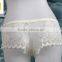 Ladies hot white flower lace wave side garment panty