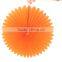 Wholesale Colorful Paper Decoration 14"(35cm) Honeycomb Paper Fan
