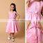 A Pink Bow Dress New Fashion Girl Dress Design for Flower Girls Wedding Party Dress