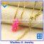 Lovely girls shape synthetic opal pendant necklace cute girls necklace for wedding dresses