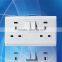 Made in china High quality 2*13A plate electric univerasl wall socket with switch                        
                                                Quality Choice