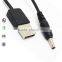 Factory usb to 3.5mm barrel jack 5v dc power cable